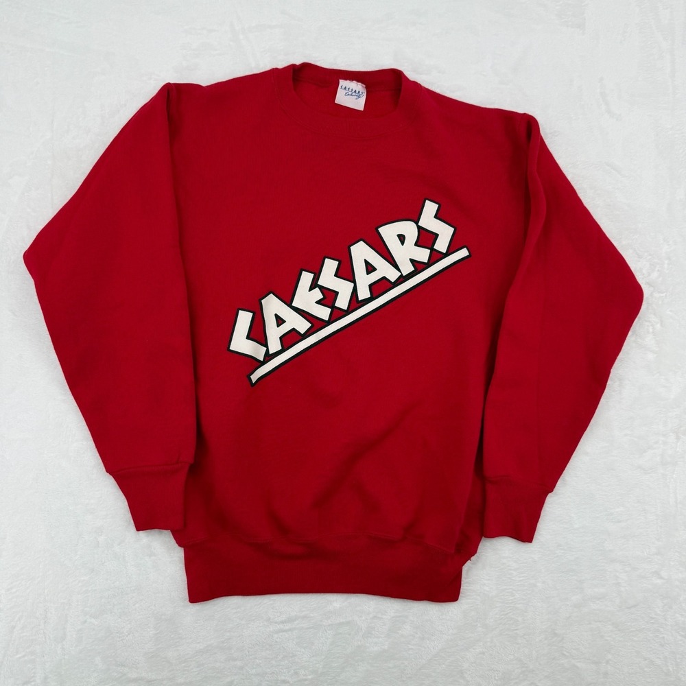 VTG 80s 90s Caesars Palace Hotel Casino Sweatshirt Red DS Sz Lg See Pics
